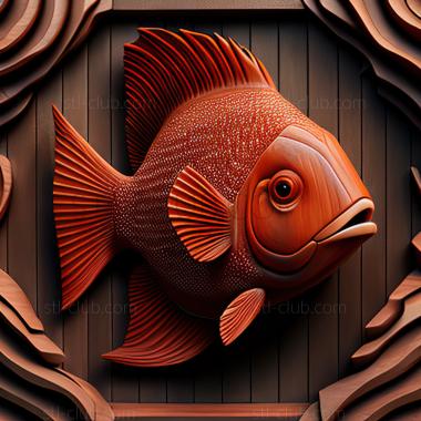 3D model st Amphiprion frenatus fish (STL)